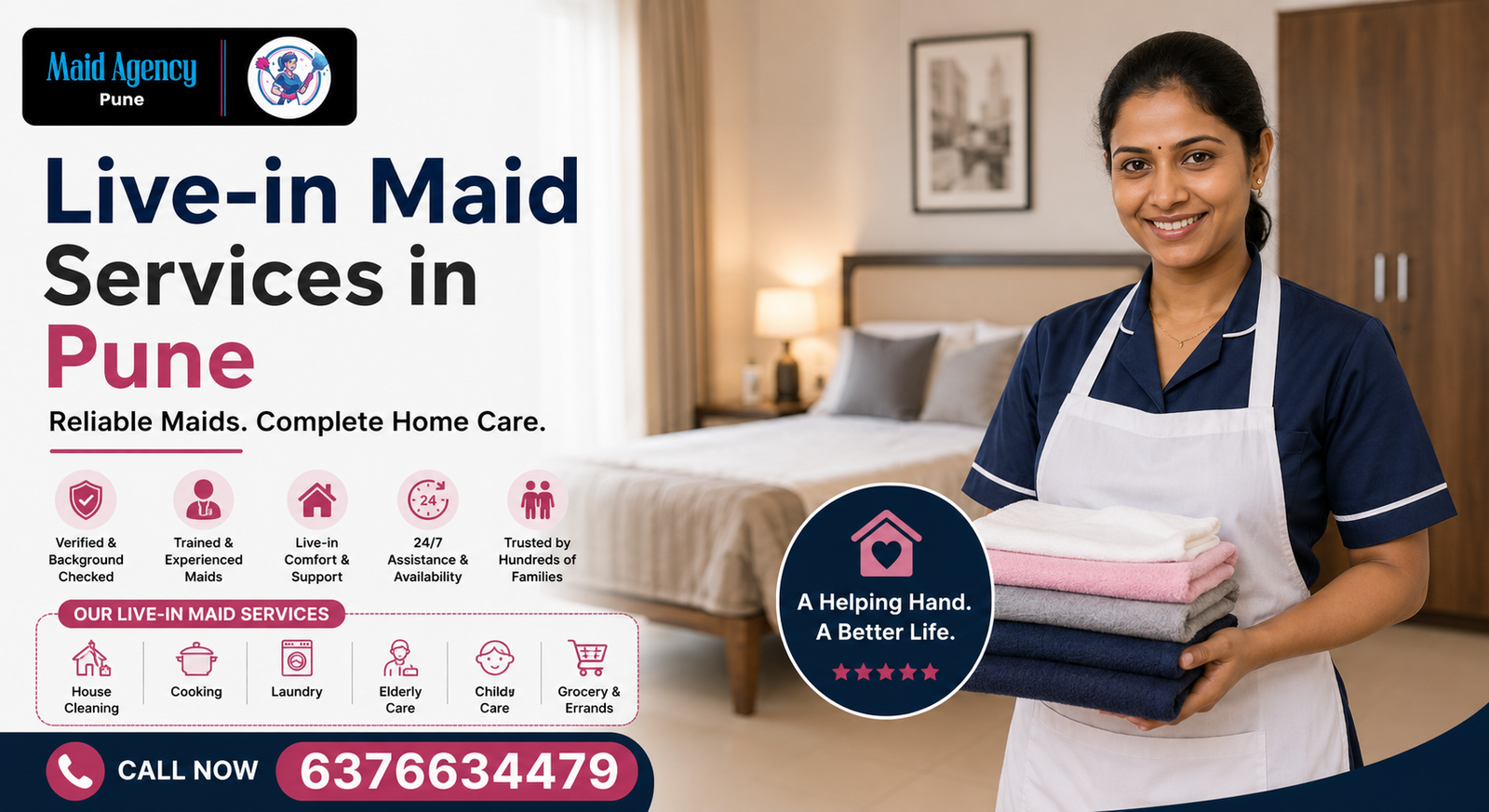 Live-in Maid Services in Pune: Complete Guide to Hiring a Trusted Live-in Maid for Your Home